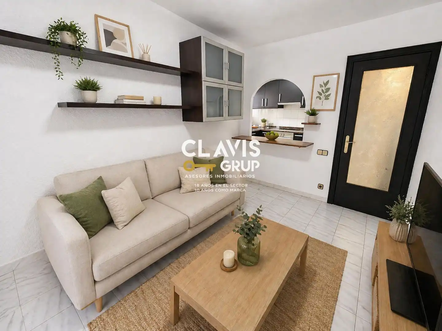 Living room of Attic for sale in  Barcelona Capital  with Air Conditioner and Oven