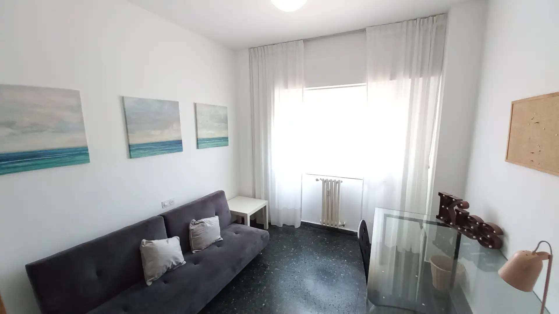 Sala de estar de Piso de alquiler en Albacete con Calefacción, Amueblado y Balcón