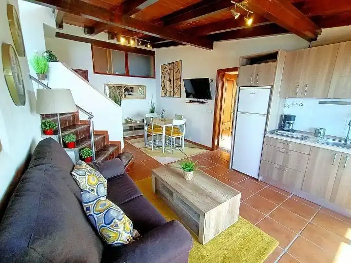 Sala de estar de Casa o chalet en venta en El Sauzal con Jardín privado, Terraza y Piscina