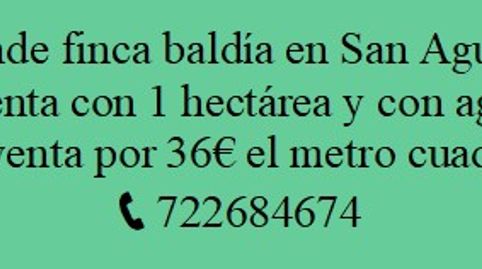 Finca baldía a la venta
