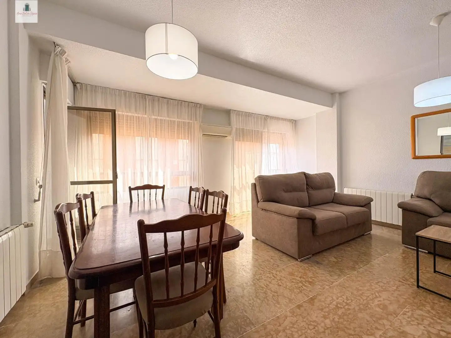 Living room of Flat for rent in Badajoz  with Air Conditioner, Heating and Furnished