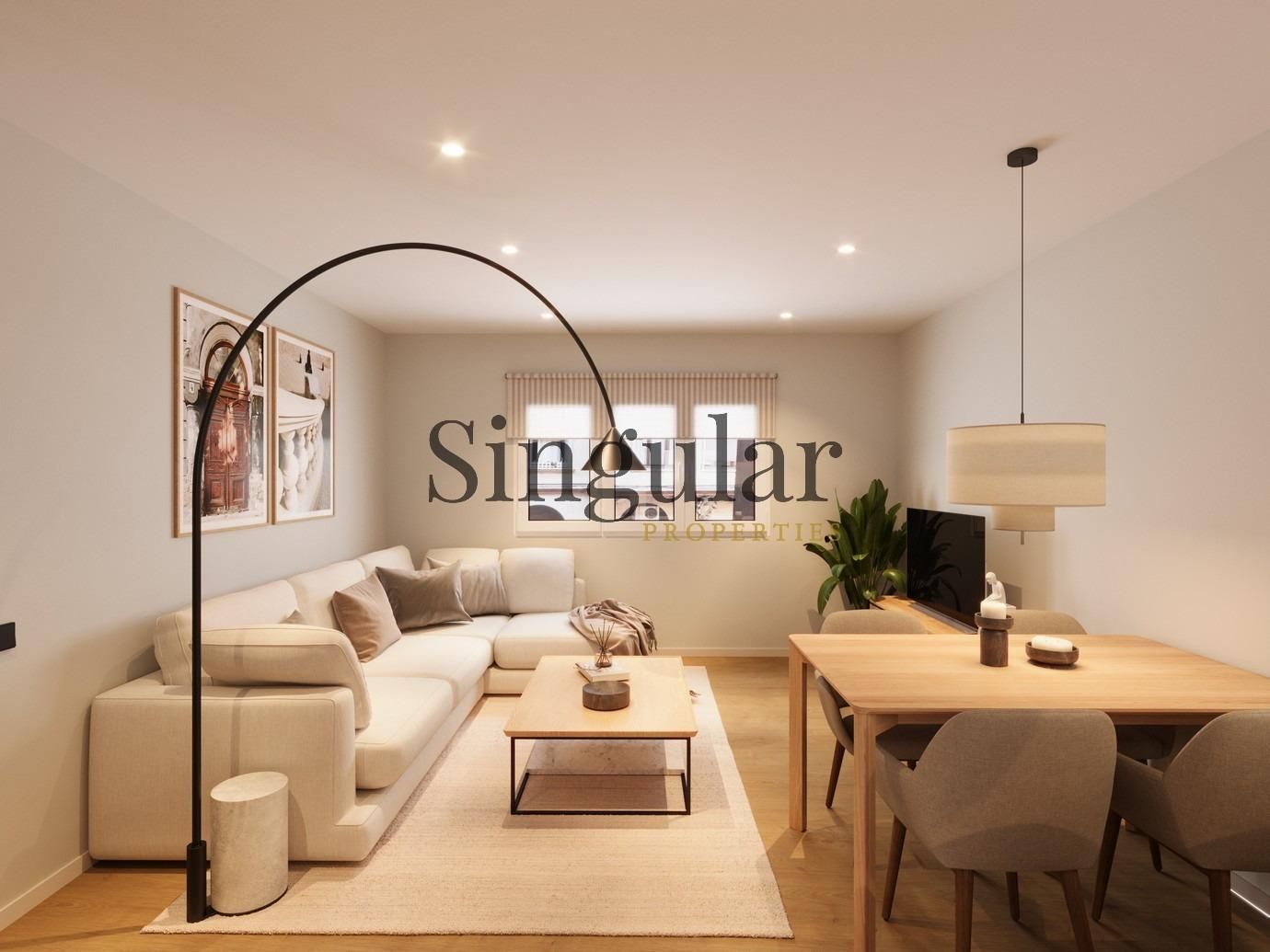 Living room of Flat for sale in  Barcelona Capital  with Air Conditioner, Heating and Parquet flooring