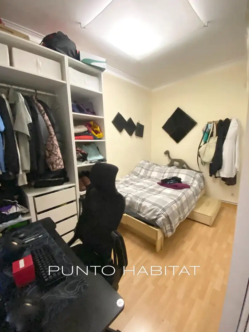 Schlafzimmer von Wohnung zum Verkauf in Barcelona mit Klimaanlage, Parkett und Terrasse