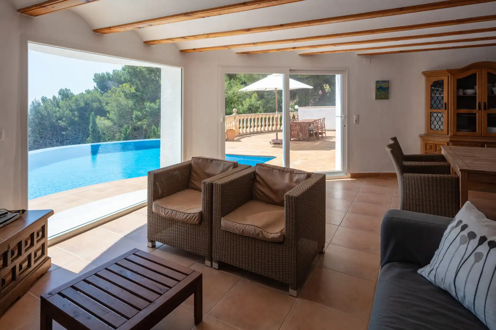 Sala de estar de Casa o chalet en venta en Jávea / Xàbia con Aire acondicionado, Jardín privado y Terraza