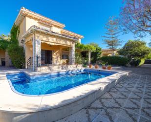 Exterior view of House or chalet for sale in Málaga Capital  with Air Conditioner, Heating and Private garden