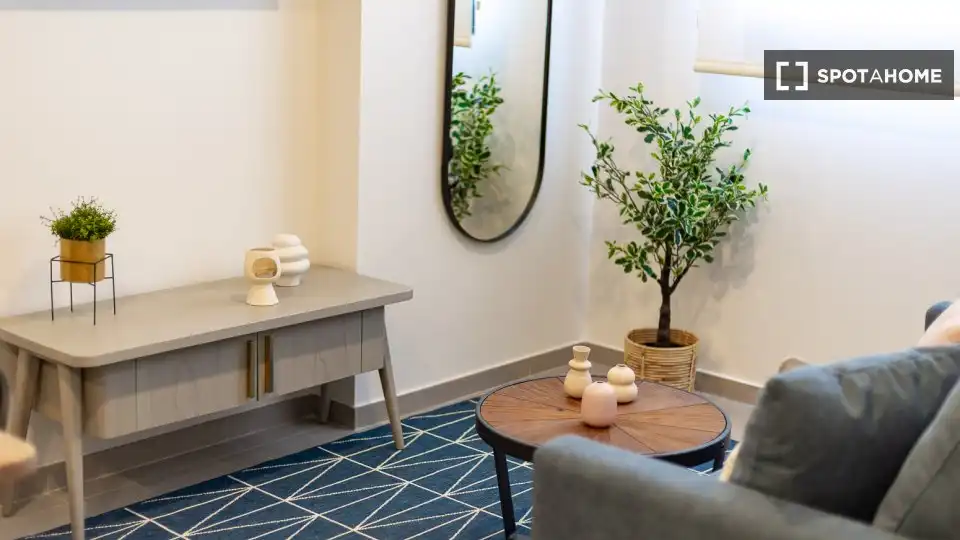 Sala de estar de Piso de alquiler en Valencia con Aire acondicionado, Calefacción y Amueblado