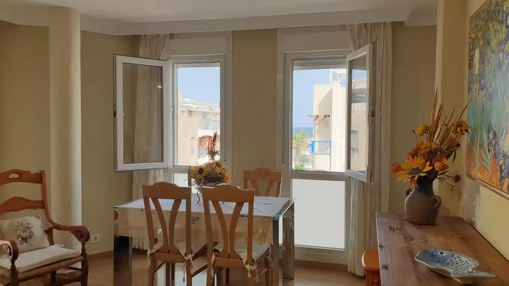 Dining room of Attic for rent in Garrucha  with Air Conditioner, Terrace and Swimming Pool