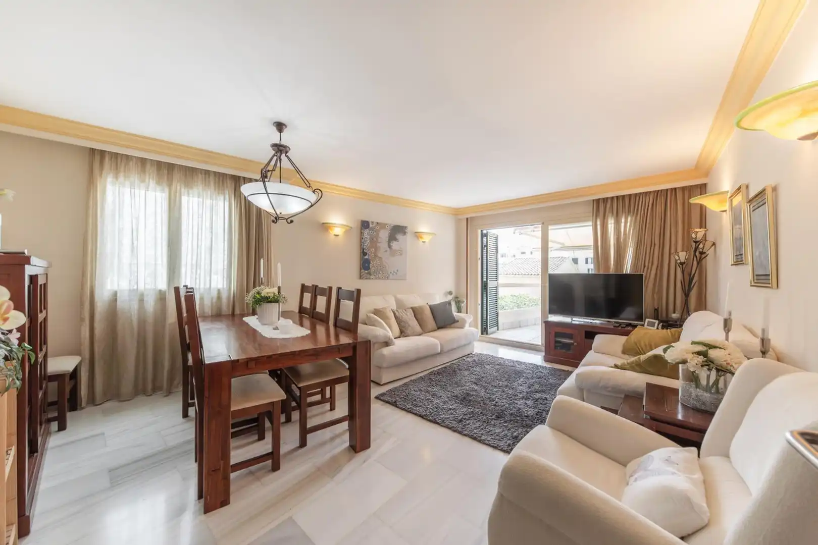 Sala de estar de Piso en venta en Alcúdia con Calefacción, Terraza y Amueblado