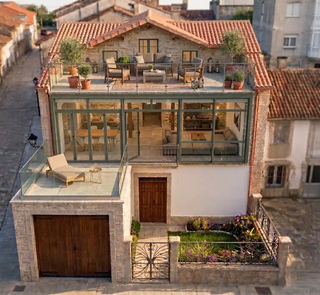 Terraza de Casa o chalet en venta en Rianxo