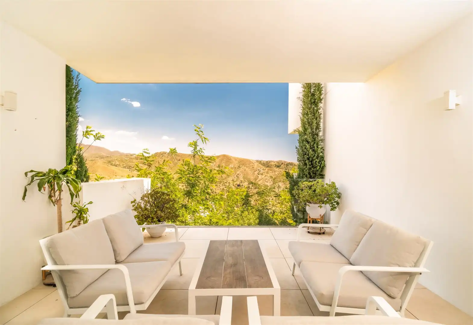 Terraza de Apartamento de alquiler en Ojén con Aire acondicionado, Calefacción y Terraza