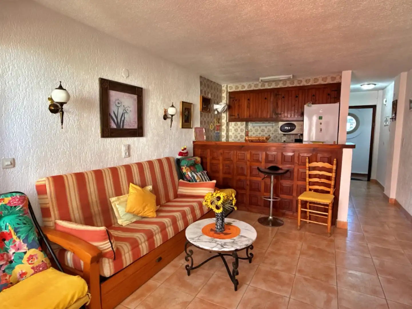 Living room of Apartments for sale in Calpe / Calp  with Air Conditioner, Heating and Private garden