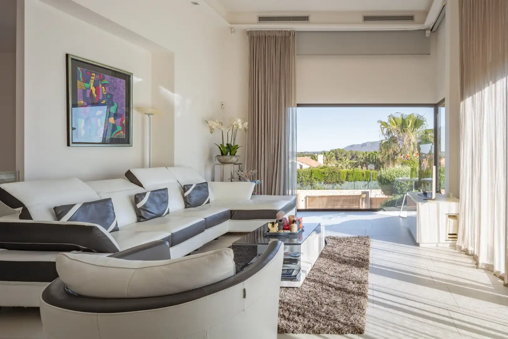 Sala d'estar de Casa o xalet en venda en Jávea / Xàbia amb Aire condicionat, Jardí privat i Terrassa