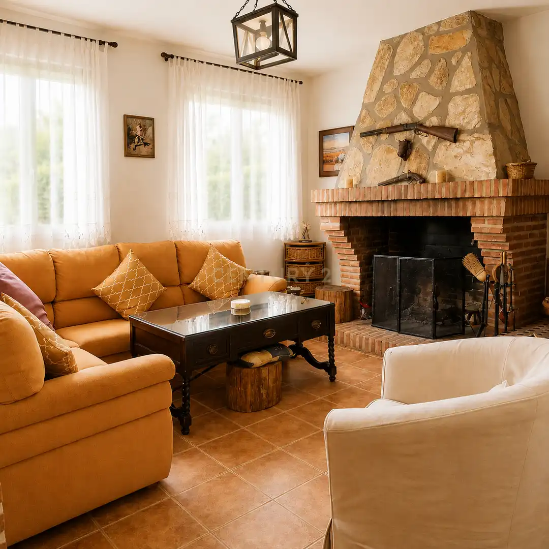 Sala d'estar de Casa o xalet en venda en Erustes amb Aire condicionat