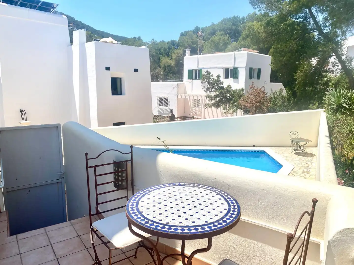 Terraza de Casa adosada en venta en Santa Eulària des Riu con Aire acondicionado, Calefacción y Jardín privado