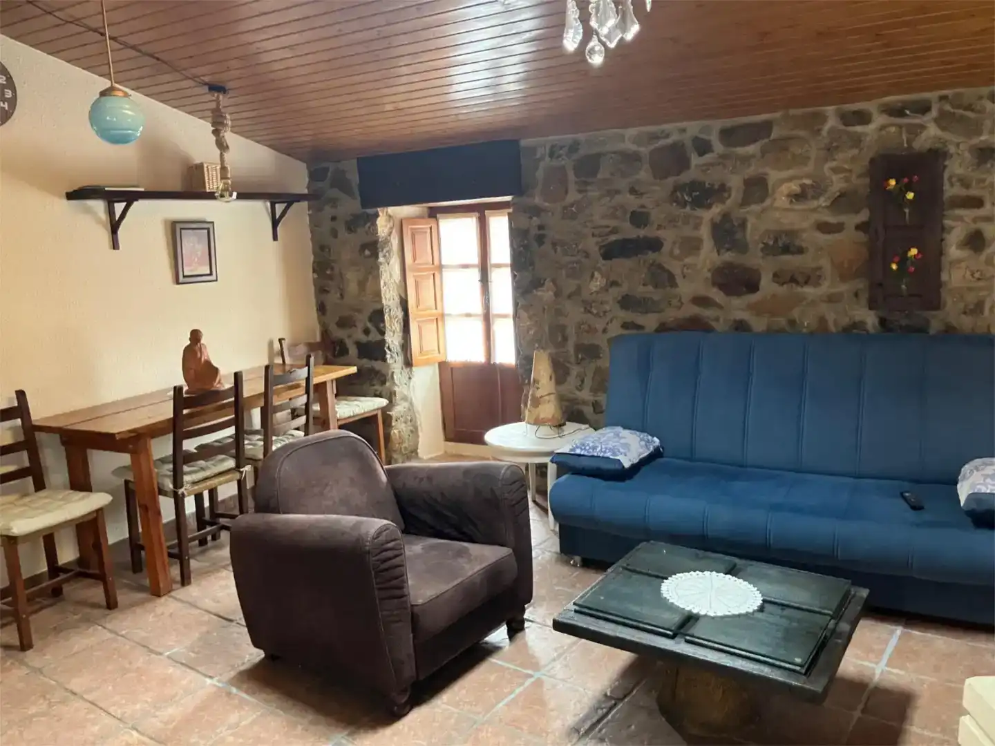 Wohnzimmer von Wohnung zur Miete in Teverga mit Möbliert und Balkon