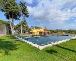 Swimming pool of Country house for sale in Caldes de Malavella  with Heating, Private garden and Storage room