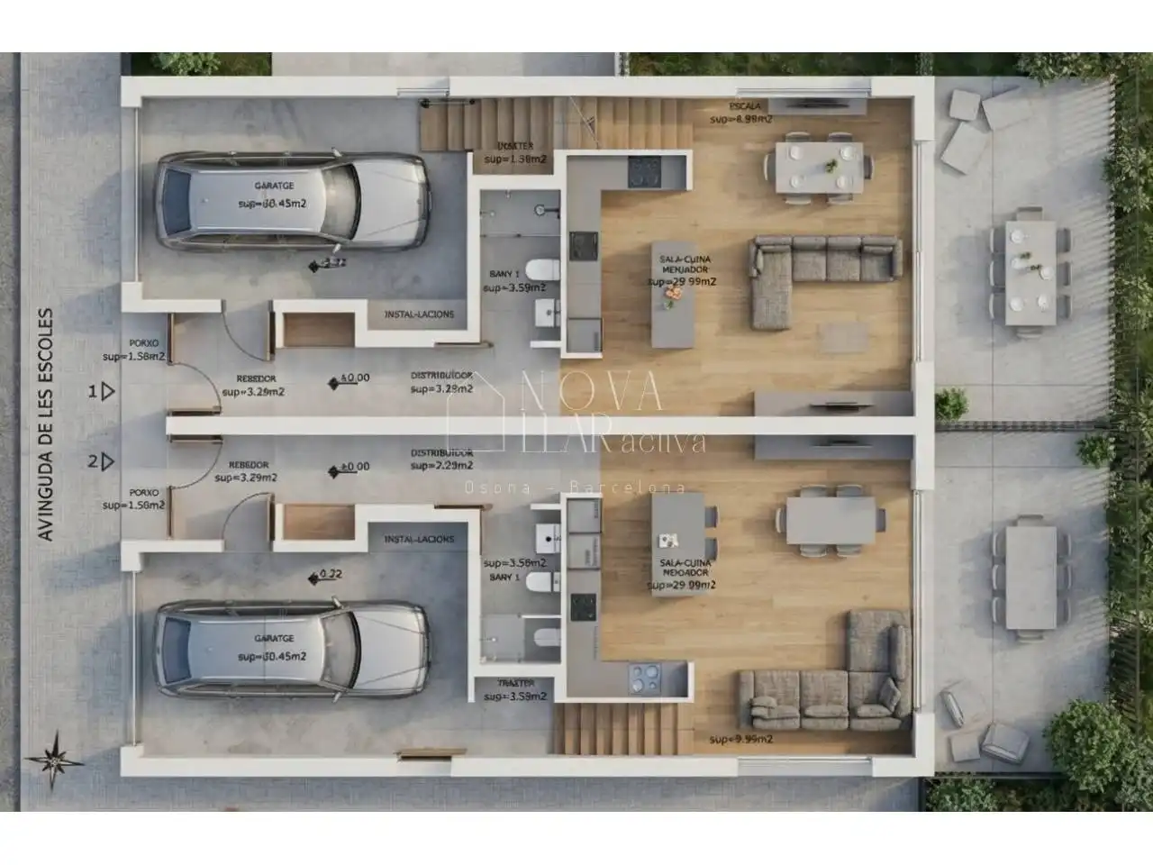 Maison jumelée avec jardin à vendre à Avenida Escoles 17, imagen 7
