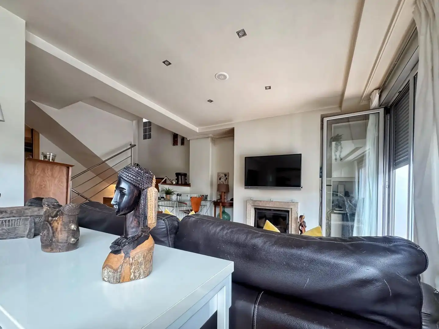 Living room of Flat for sale in O Grove    with Heating, Terrace and Furnished