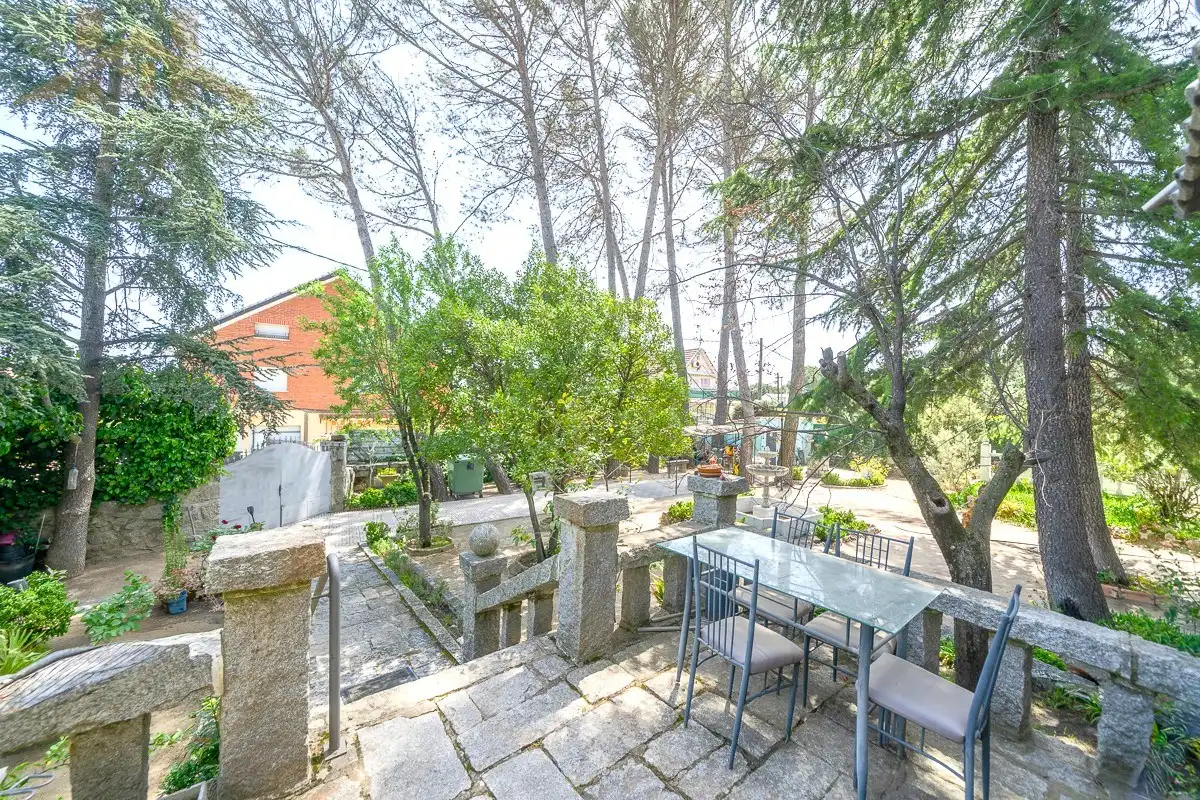 Terrassa de Casa o xalet en venda en Collado Villalba amb Aire condicionat, Calefacció i Jardí privat