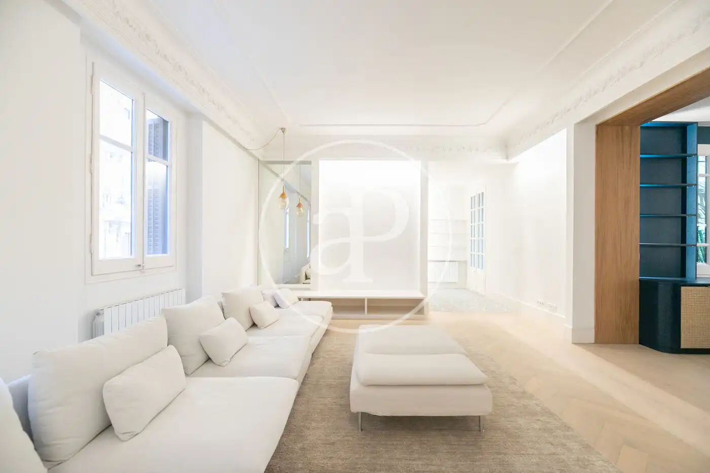 Sala de estar de Piso en venta en Barcelona con Aire acondicionado, Calefacción y Jardín privado