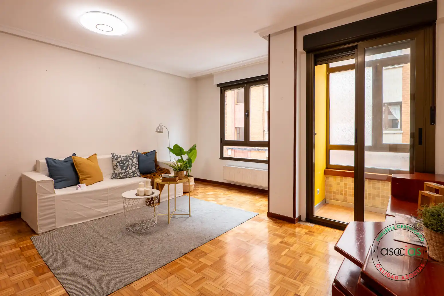 Wohnzimmer von Wohnung zum Verkauf in Gijón  mit Heizung, Parkett und Abstellraum