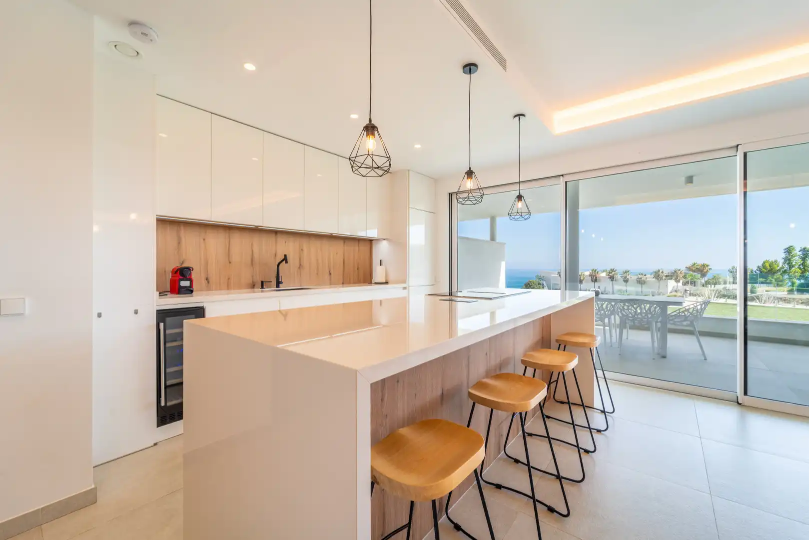Küche von Wohnungen zur Miete in Benalmádena mit Klimaanlage, Terrasse und Schwimmbad
