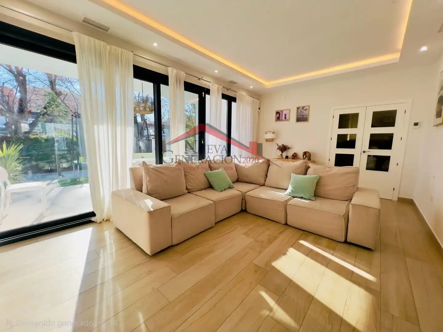 Sala d'estar de Casa o xalet en venda en San Fernando amb Aire condicionat, Jardí privat i Terrassa