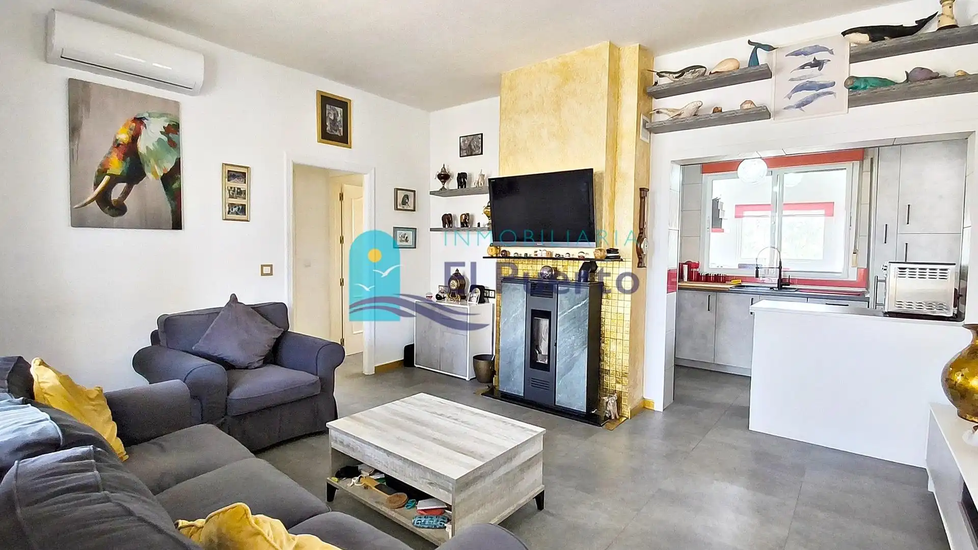 Sala de estar de Casa o chalet en venta en Mazarrón con Aire acondicionado, Calefacción y Terraza