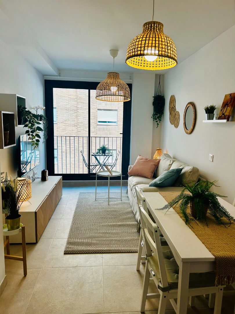 Living room of Flat to rent in  Valencia Capital  with Air Conditioner, Heating and Furnished