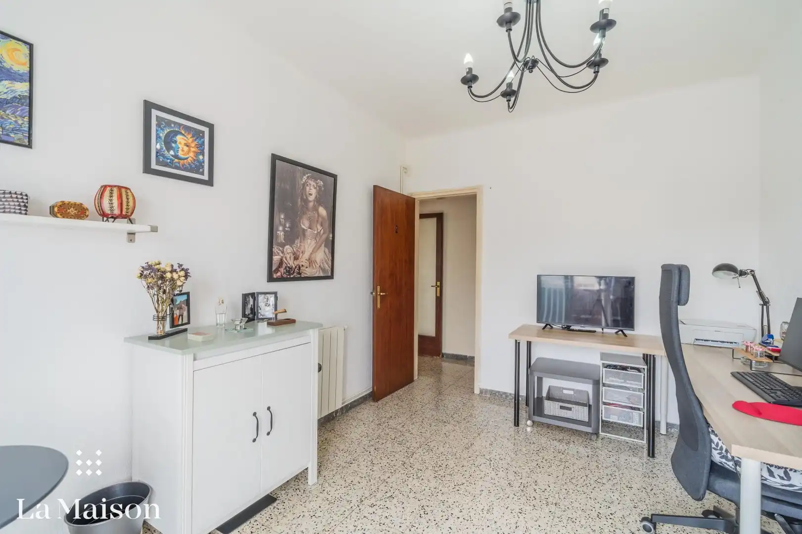 Sala de estar de Piso en venta en Mataró con Calefacción, Trastero y Amueblado