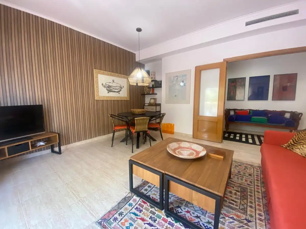 Sala d'estar de Pis de lloguer en Dénia amb Aire condicionat, Calefacció i Terrassa