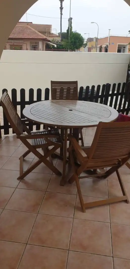 Terrace of Detached homes for rent in San Pedro del Pinatar  with Air Conditioner, Heating and Private garden