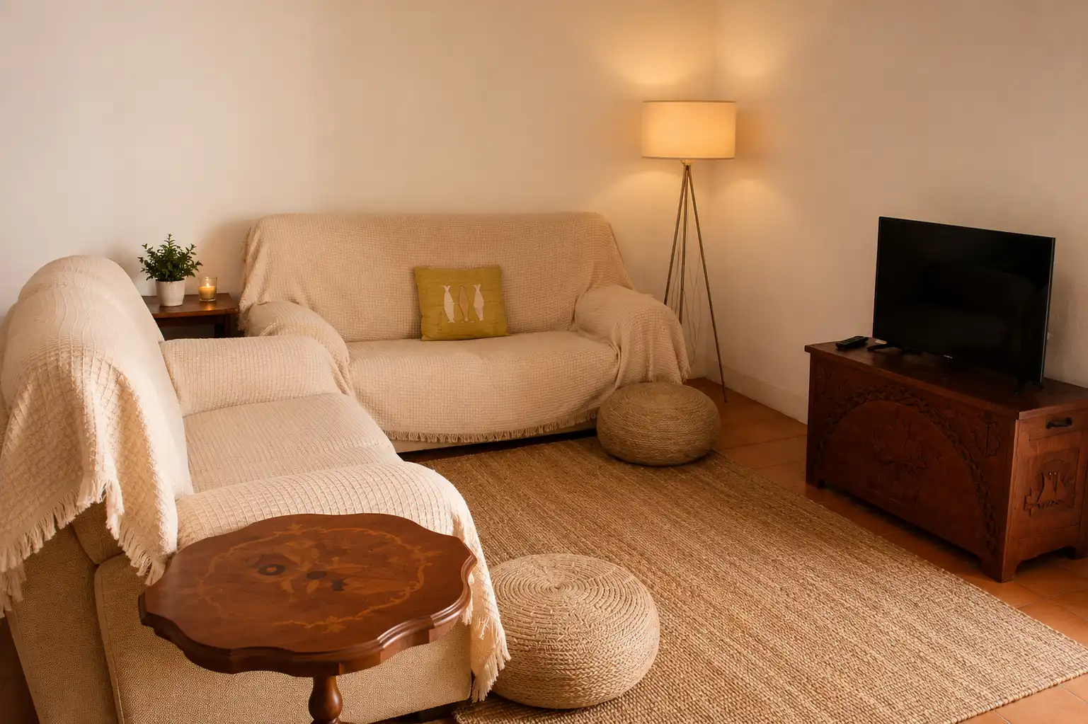 Sala de estar de Loft de alquiler en Palamós con Aire acondicionado, Calefacción y Amueblado