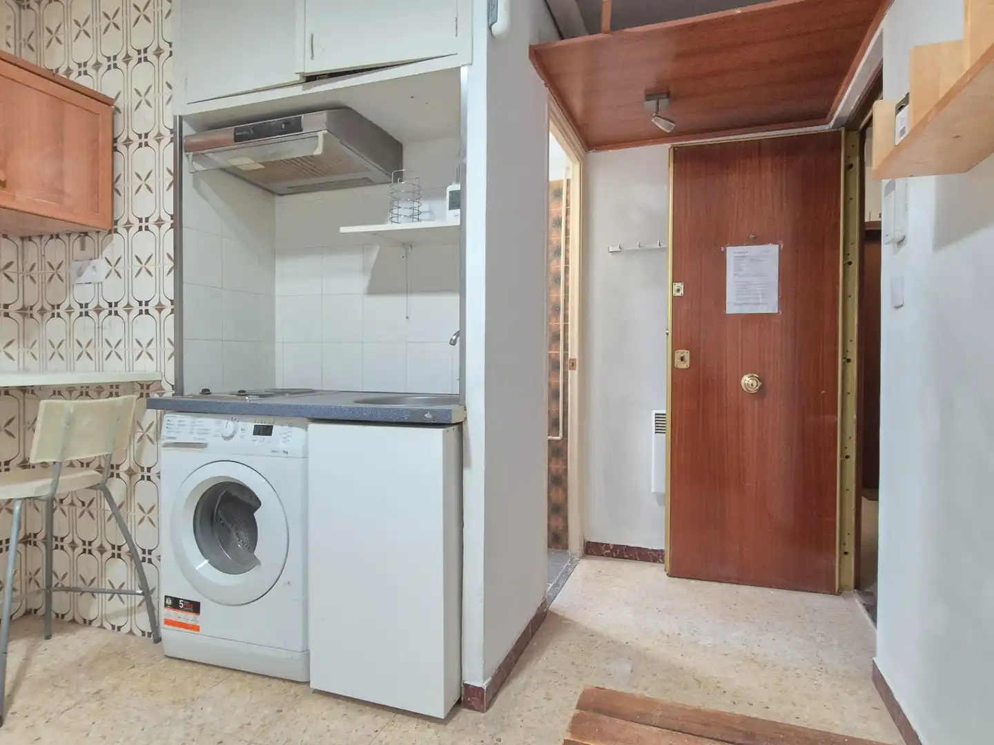 Cuina de Estudi de lloguer en Barcelona amb Rentadora