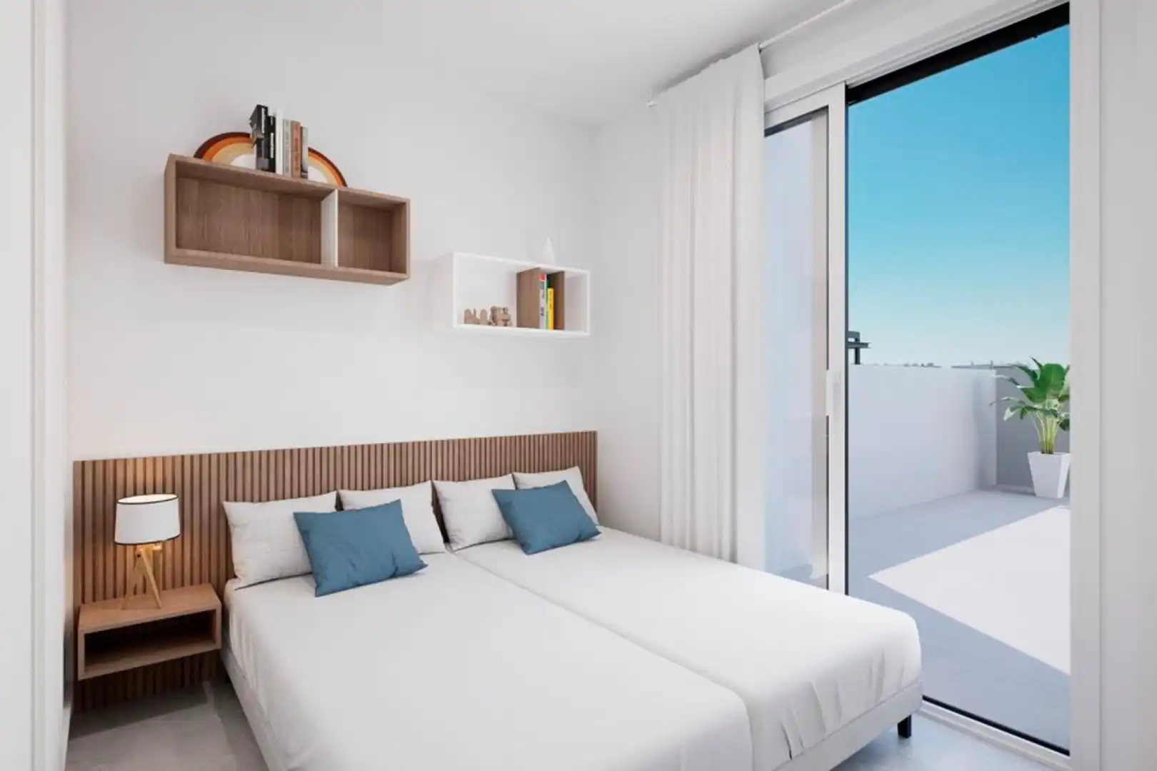 Bedroom of Flat for sale in Los Alcázares  with Air Conditioner, Private garden and Terrace