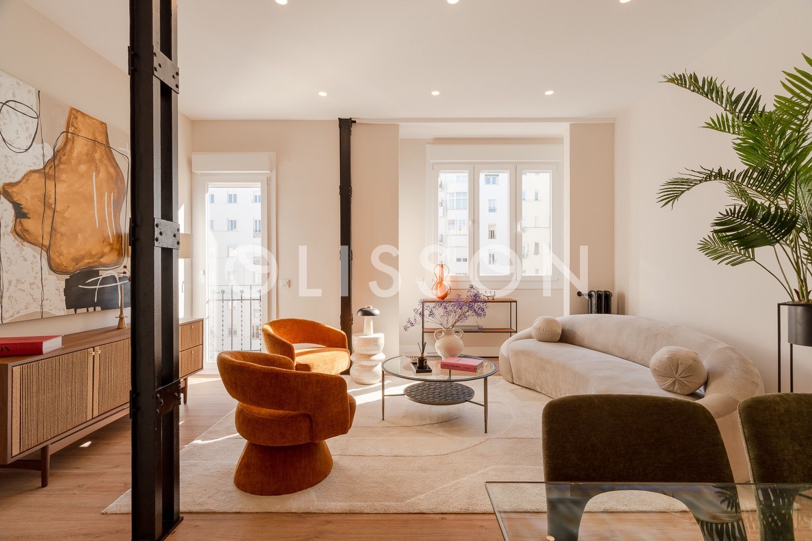 Sala d'estar de Pis en venda en  Madrid Capital amb Aire condicionat, Calefacció i Moblat