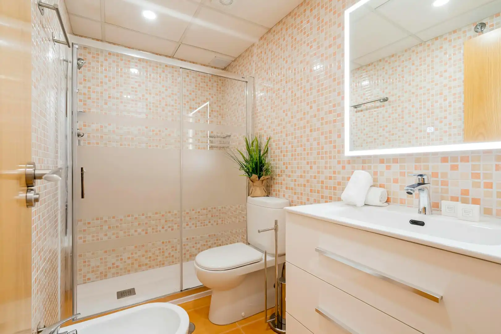 Bathroom of Flat for rent in Madrid  with Air Conditioner, Heating and Furnished