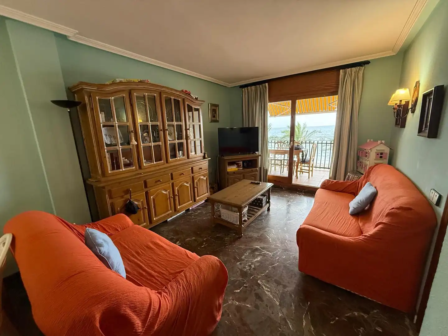 Wohnzimmer von Wohnungen zum Verkauf in Calafell mit Heizung, Privatgarten und Terrasse