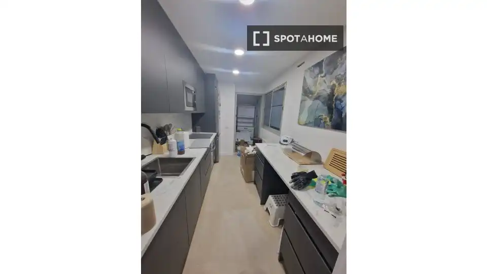 Kitchen of Flat for rent in Madrid  with Air Conditioner, Heating and Furnished