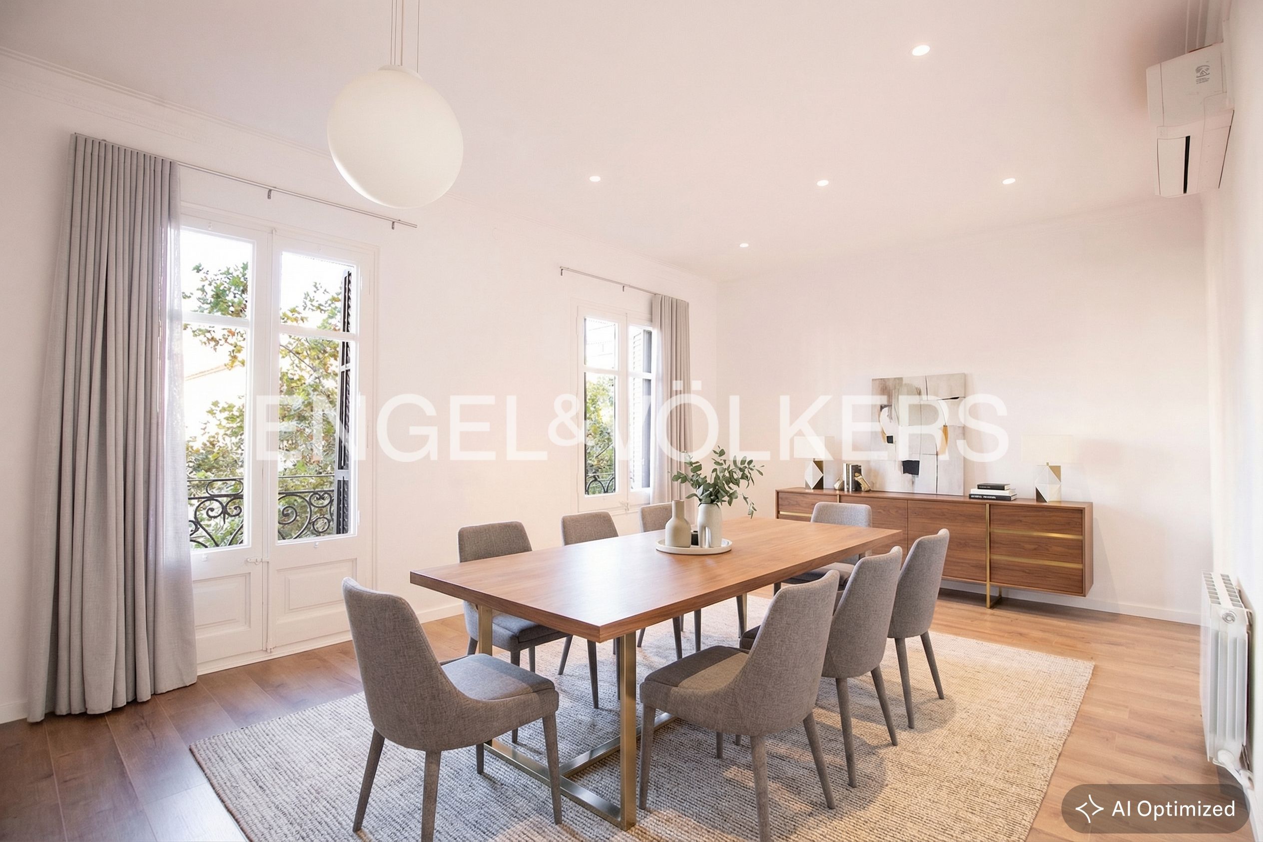 Esszimmer von Wohnung zum Verkauf in  Barcelona Capital mit Klimaanlage, Heizung und Parkett