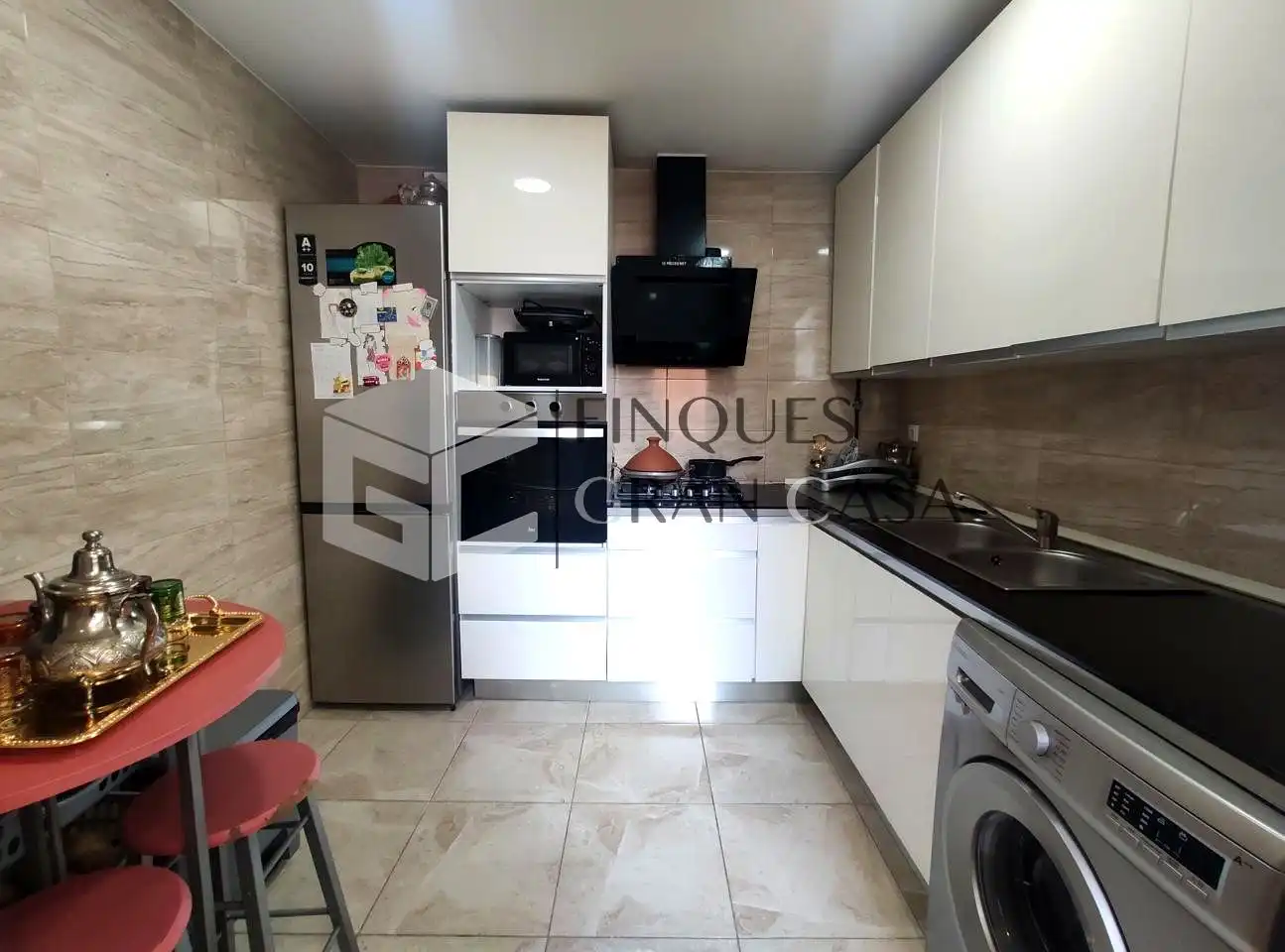 Küche von Wohnung zum Verkauf in Canovelles mit Heizung, Parkett und Balkon