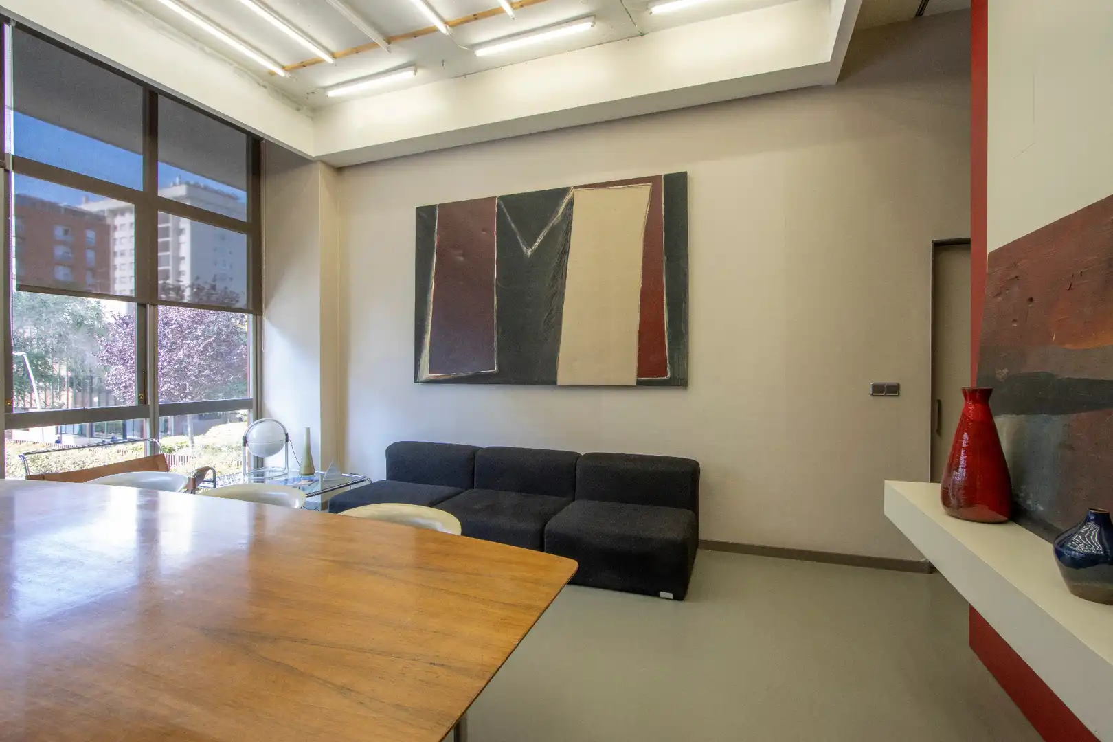 Living room of Office for rent in Barcelona  with Air Conditioner and Furnished