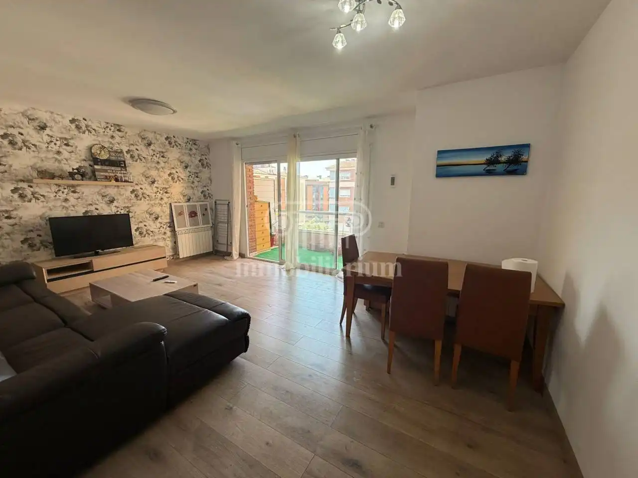 Wohnzimmer von Wohnung zum Verkauf in Lloret de Mar mit Heizung, Parkett und Terrasse