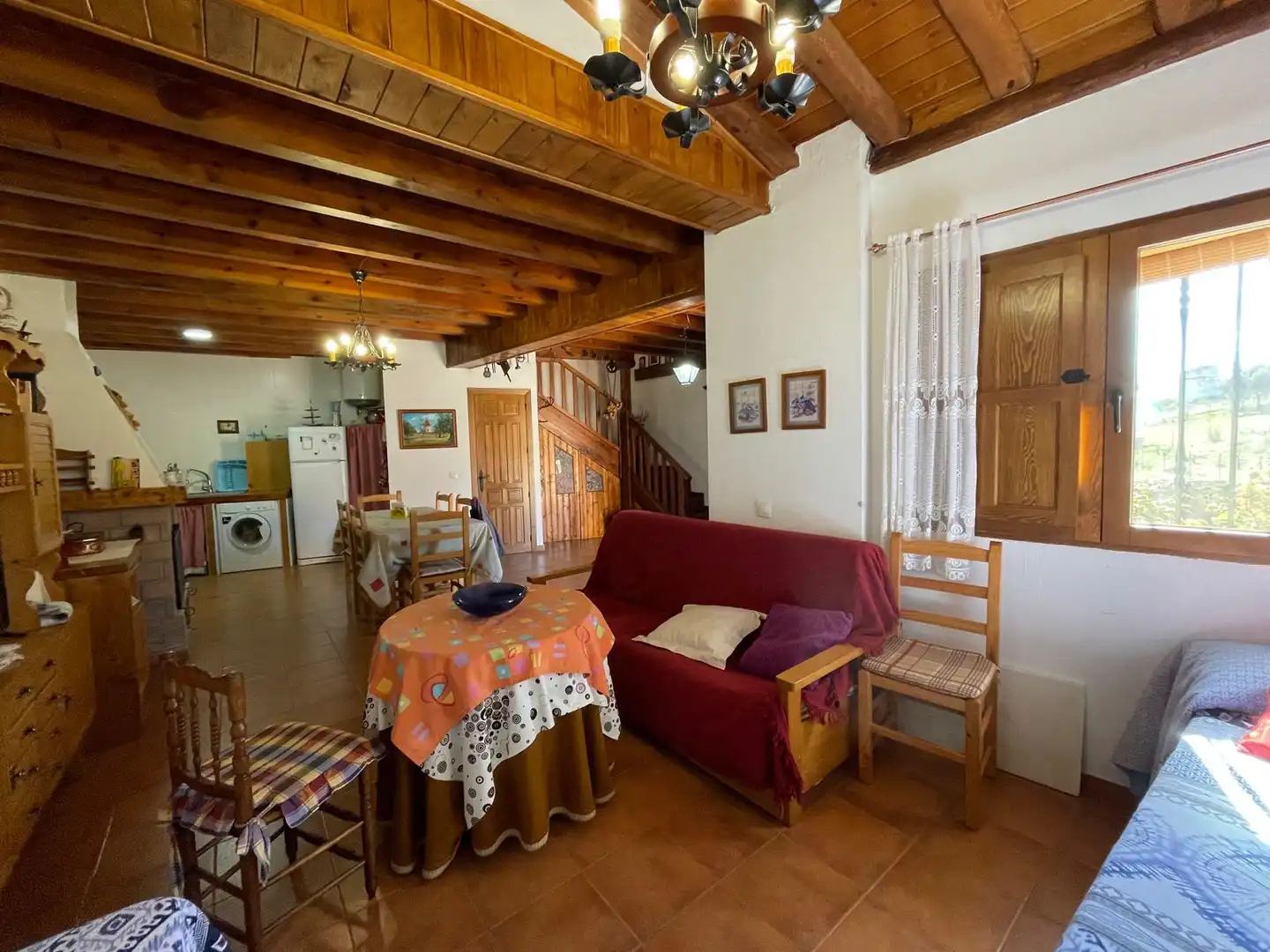 Sala de estar de Finca rústica en venta en Montejo de Tiermes con Parquet, Terraza y Horno