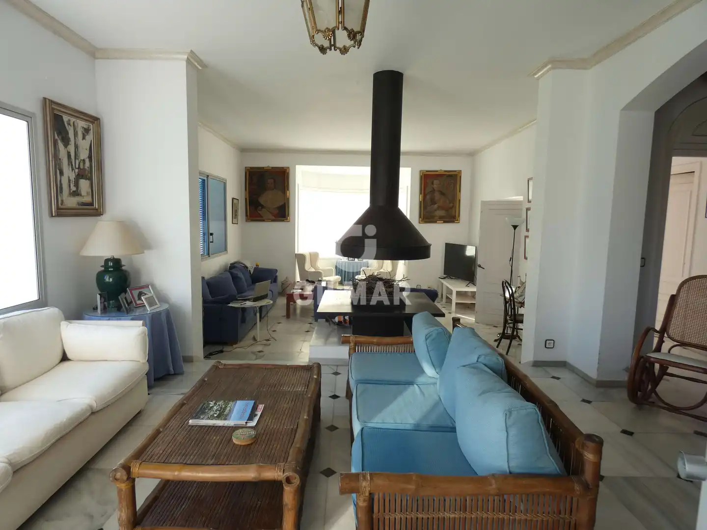Sala d'estar de Casa o xalet de lloguer en El Puerto de Santa María amb Calefacció, Jardí privat i Piscina