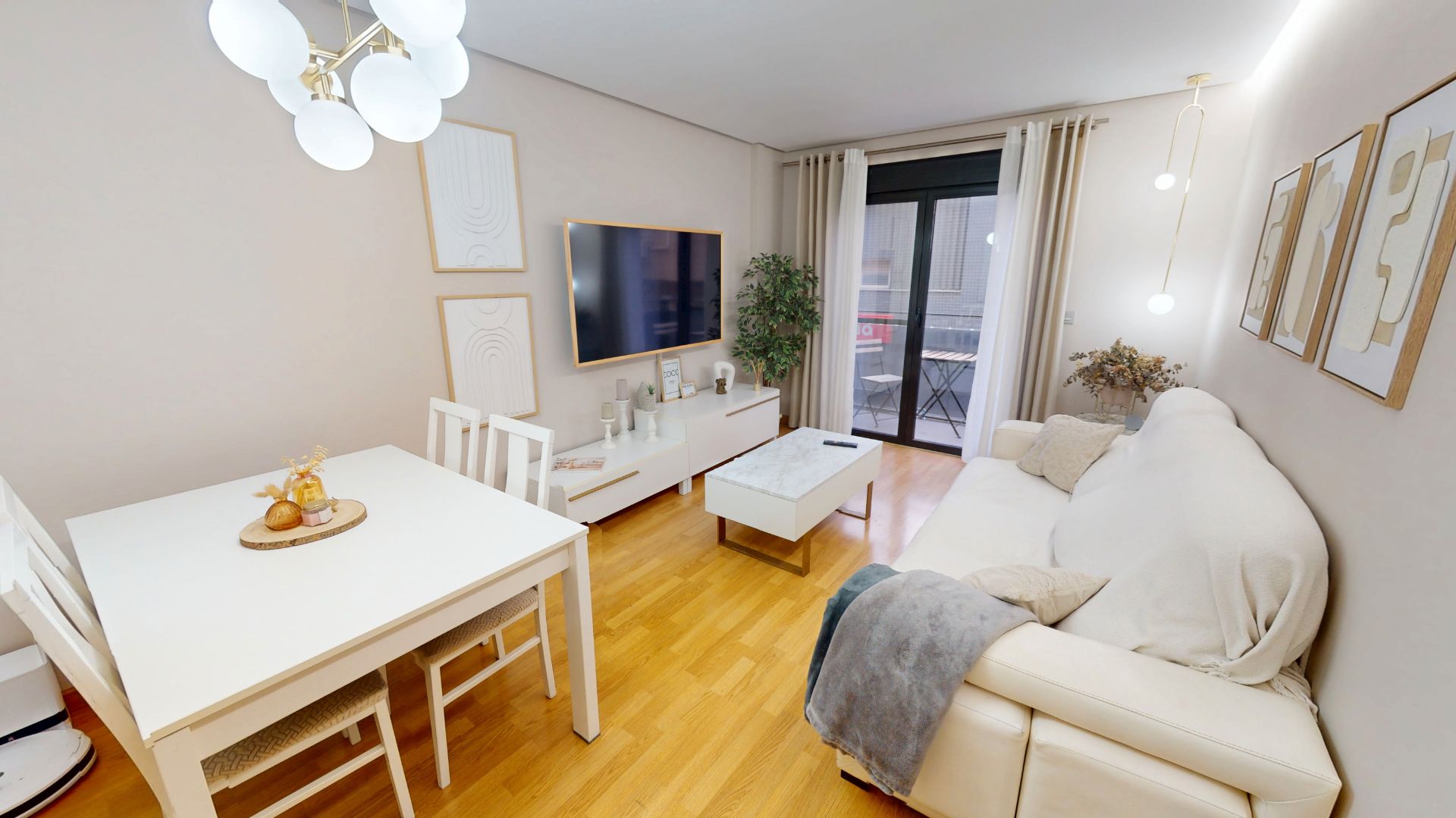 Sala d'estar de Pis en venda en Elche / Elx amb Aire condicionat, Calefacció i Parquet