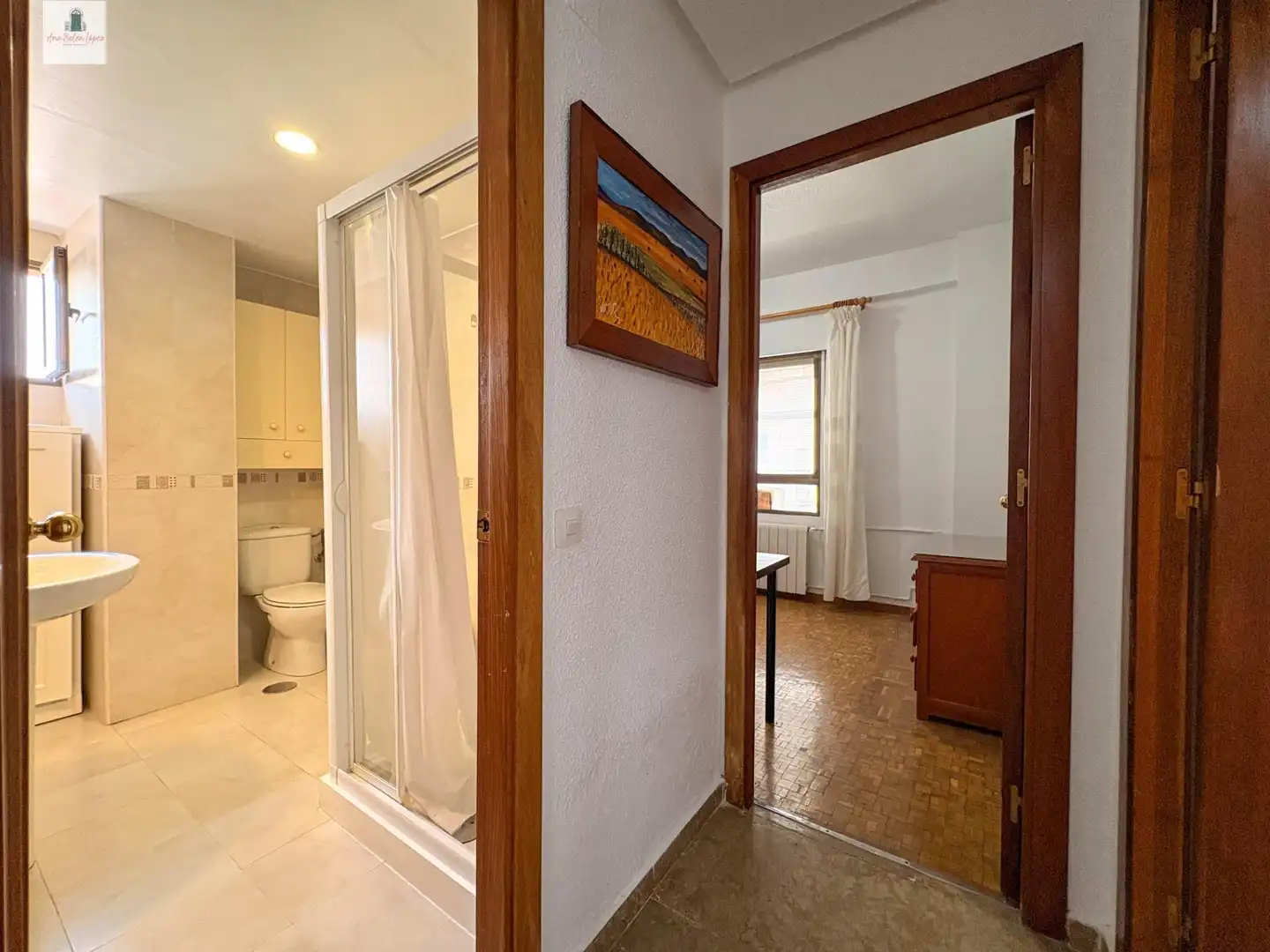Bedroom of Flat for rent in Badajoz  with Air Conditioner, Heating and Furnished