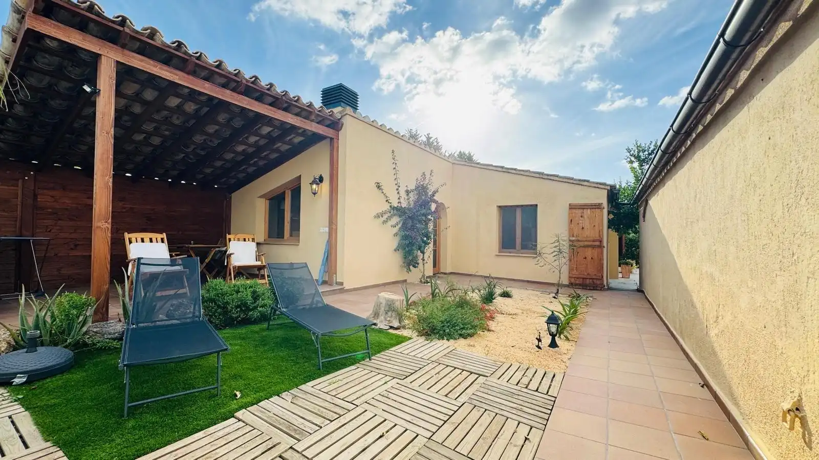 Garden of Houses for rent in Sant Martí Sarroca  with Private garden, Terrace and Swimming Pool