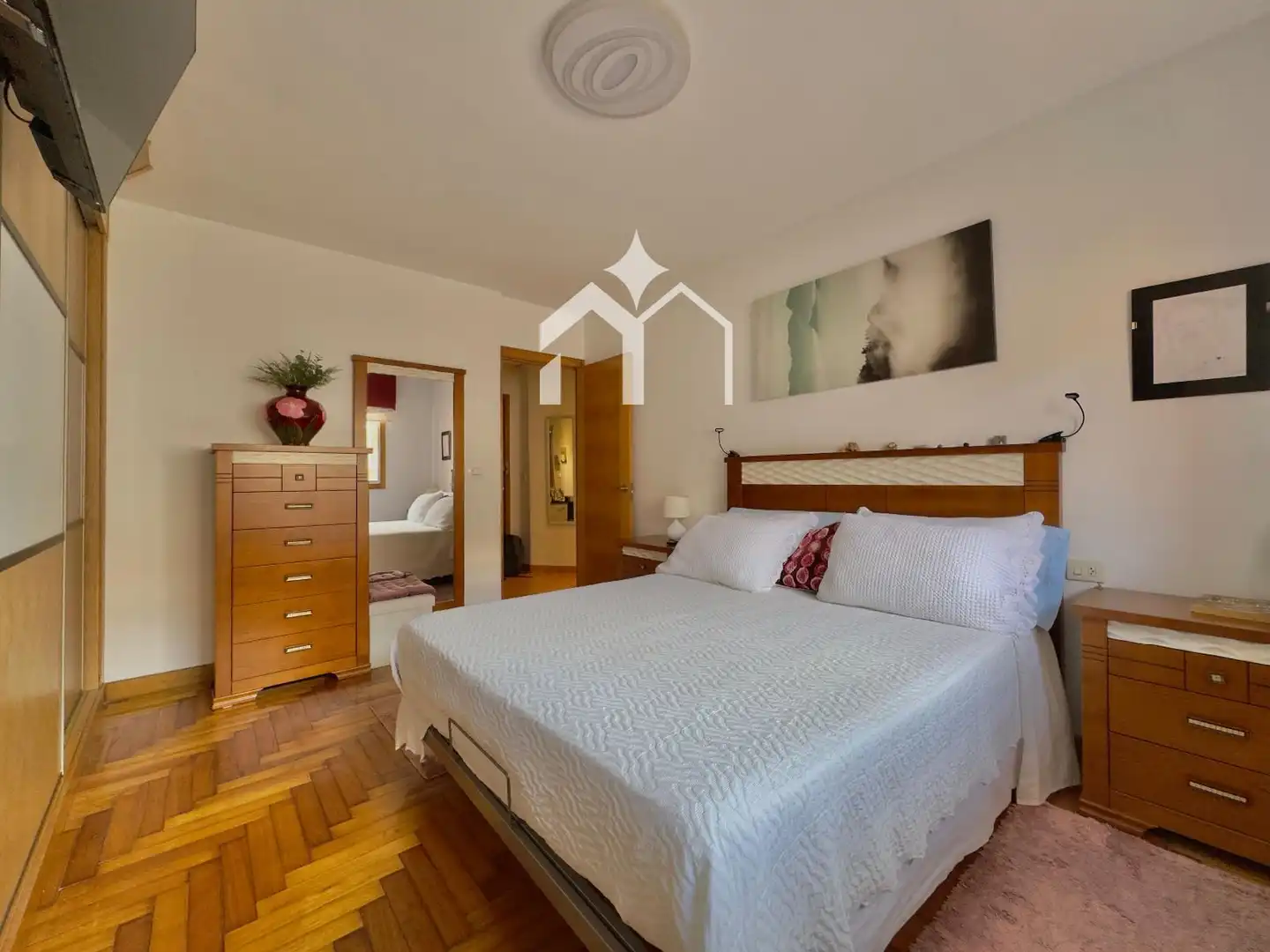 Dormitori de Apartament en venda en Moaña amb Calefacció, Parquet i Terrassa