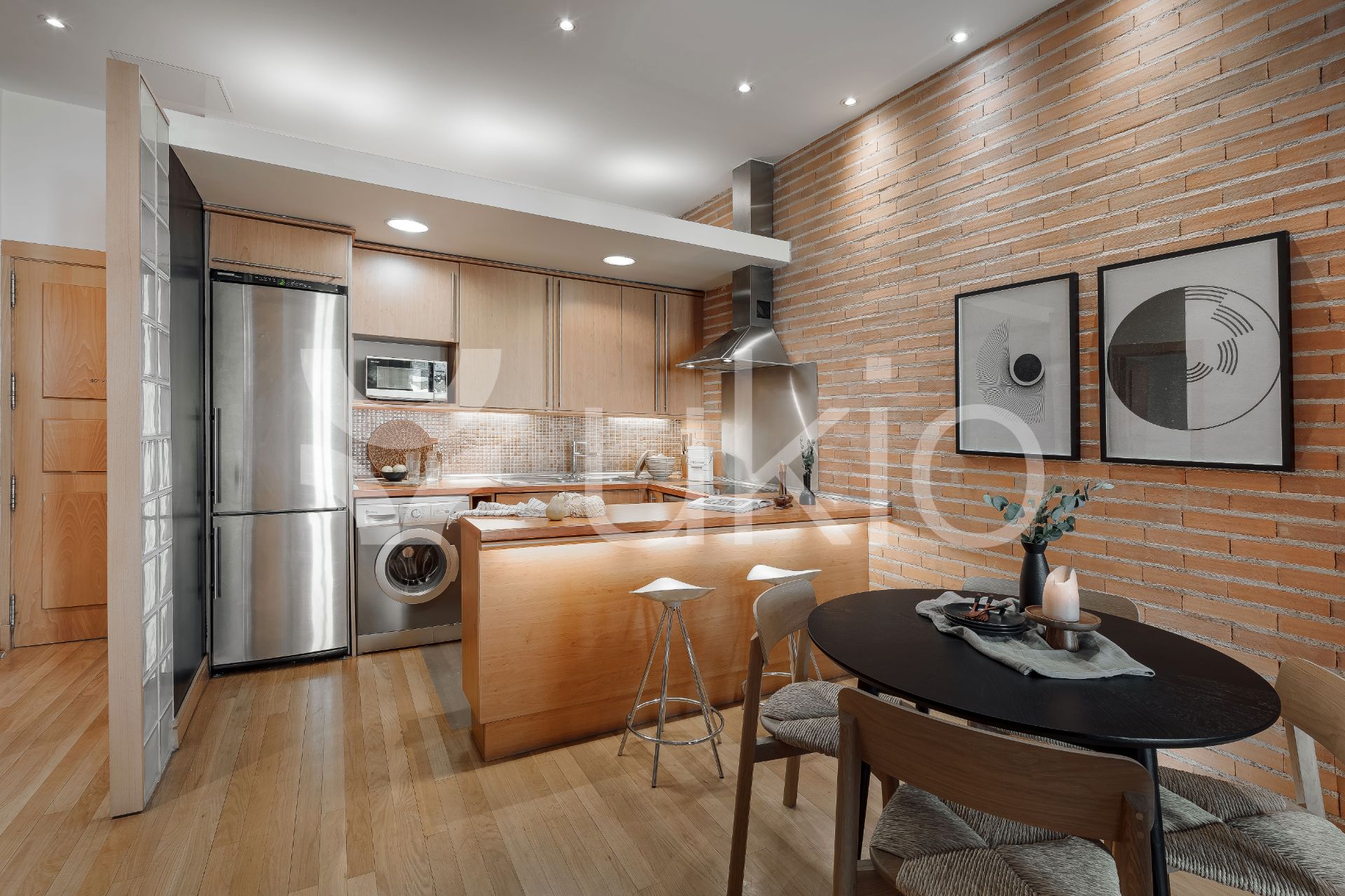 Kitchen of Apartments for rent in  Madrid Capital  with Air Conditioner, Heating and Furnished